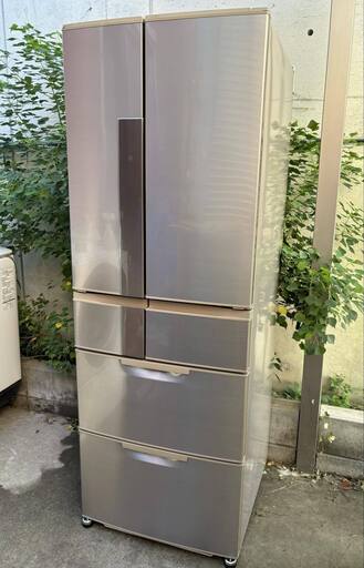 MITSUBISHI 三菱 6ドア 冷蔵庫 525L 自動製 氷ファミリータイプ 良品、2013年製