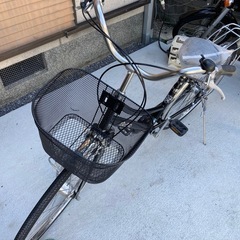 【26インチ自転車】内装3段変速　LEDオートライト付　前後タイヤ、前カゴ、サドル、鍵新品❗️スペアキーあり　BAA認定車❗️若林自転車　膳所店　SALE中❗️