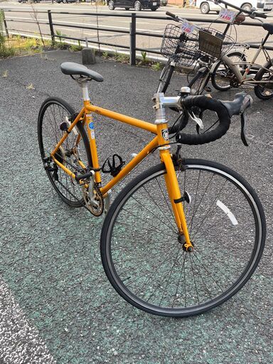 リサイクルショップどりーむ天保山店　No1400　ロードバイク　オレンジ　27インチ　2×7段ギア　ベル付き　reunion  COLEL　 リサイクルショップどりーむ天保山店 No1400 ロードバイク オレンジ 27