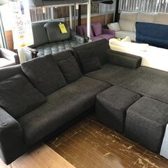FU979】☆ L字ソファー ブラウン 家具 クリーニング済 堺市 深井 