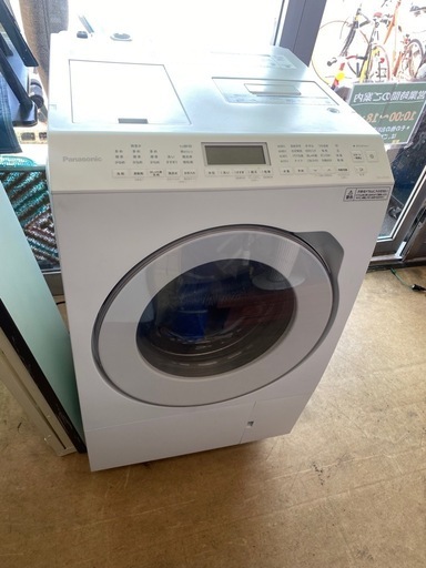 ななめドラム洗濯乾燥機  洗濯12Kg/乾燥6.0kg /ヒートポンプ乾燥 /左開き リサイクルショップ宮崎屋佐土原店R6.10.1