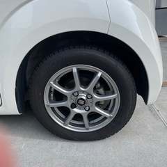 nbox(型式JF1)、ロックナット付きスタッドレスタイヤ4本セット