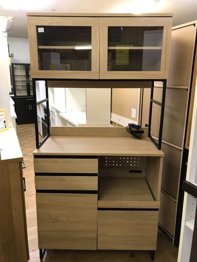 【FU988】★システムキッチン ナチュラル キッチン家具 家具 クリーニング済 堺市 深井 【ジャングルジャングル深井店】