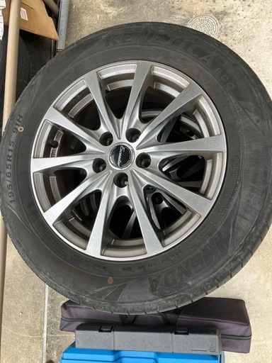 バリ溝 195/65R15 ホットスタッフ アルミホイール 2020年製
