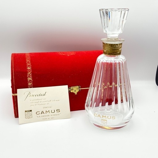 m923606-1 Baccarat バカラ デキャンタ カミュ コニャック クリスタル バカラボトル クリスタル COGNAC 古酒 空瓶 中古品
