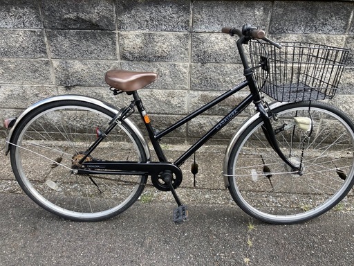 【27インチ自転車】美品❗️LEDオートライト付　変速なし　前後新品ブリヂストン製タイヤ❗️チェーン新品❗️若林自転車　浜大津店　SALE中❗️