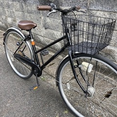 【27インチ自転車】美品❗️LEDオートライト付　変速なし　前後新品ブリヂストン製タイヤ❗️チェーン新品❗️若林自転車　浜大津店　SALE中❗️