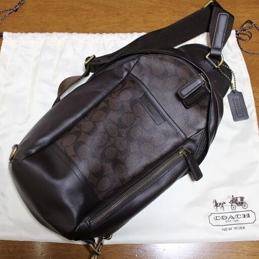 【美品】COACH シグネチャーコンバーチブルスリングバック