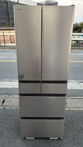 6ドア冷蔵庫 日立  R-H54R 2023年製 537L キッチン家電 れいぞうこ【3ヶ月保証★送料に設置込】自社配送時代引き可※現金、クレジット、スマホ決済対応※