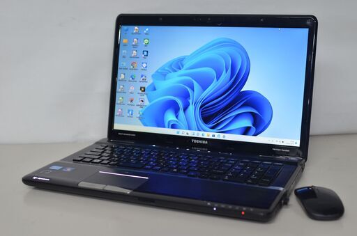 中古良品ノートパソコン 東芝 T571/W4MD Windows11+office 爆速SSD256GB core i5-2430M/メモリ8GB/17.3インチ/webカメラ/無線/ブルーレイ