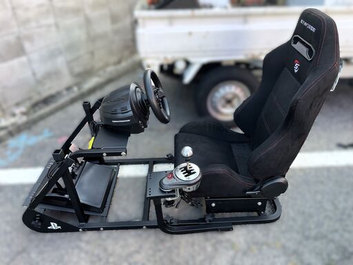 ☆THRUSTMASTER T300RS GT Edition+シフター TH8A ストラトマスター レーシングコックピット STRASSE RCZ01 ハンコン スラスト セミバケ スエードスター ストラッセ フロアマット付き