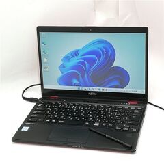 ノートPC 富士通 U939X/A レッド i5 8G 無線 タッチ Win11