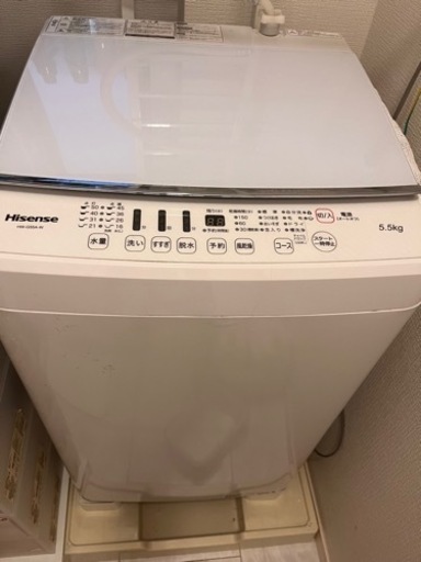 HW-G55A-W Hisense 全自動洗濯機 風乾燥付き 5.5kg 2018年式