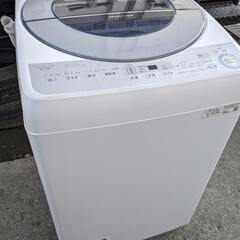 シャープ　8kg　全自動洗濯機　ES-GV8C　インバーター　穴なしステンレス槽　10分洗濯　大容量　風乾燥