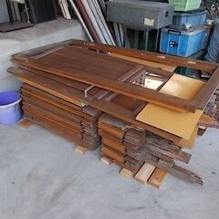 木製ログ組立物置　ジャンク