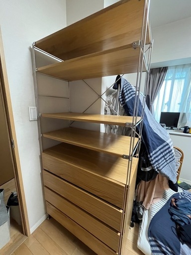 無印良品のタンス代わりのシェルフ