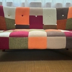 2人がけソファー　　パッチワーク