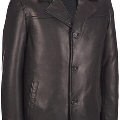 羊革・ジッパーポケット付き羊革コート Sheep Leather Coat with Zipper Pockets