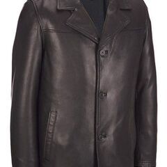 羊革・ジッパーポケット付き羊革コート Sheep Leather Coat with Zipper Pockets