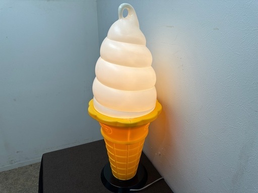 ソフトクリーム看板 スジャータ TOMI 昭和レトロ 業務用 ライト置物