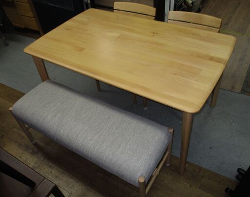 R504 NITORI DT Nコレクション シリーズ、ダイニング4点セット、幅135cm, Used
