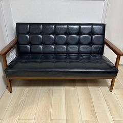 カリモク60 Kチェア 2シーター スタンダードブラック W36173BWK