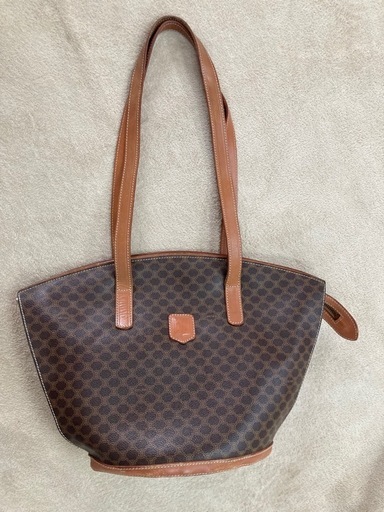 CELINE セリーヌ マカダム柄 バッグ ブラウン