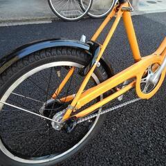 中古自転車3271　前後タイヤ新品！　ブリヂストン　ベガス　２０インチ　３段ギヤ　LEDダイナモライト　