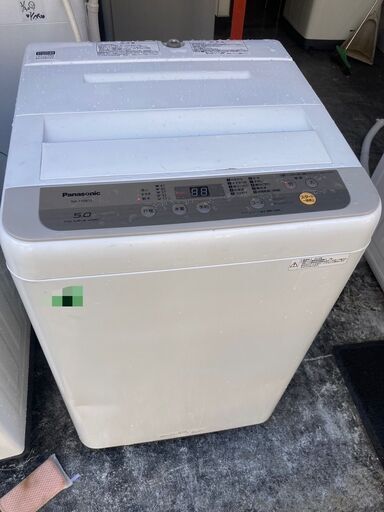 ☆中古￥11,800！Panasonic　5.0kg洗濯機　家電　2019年製　NA-F50B12型　幅56㎝ｘ奥行57㎝ｘ高さ88㎝　【BJ008】
