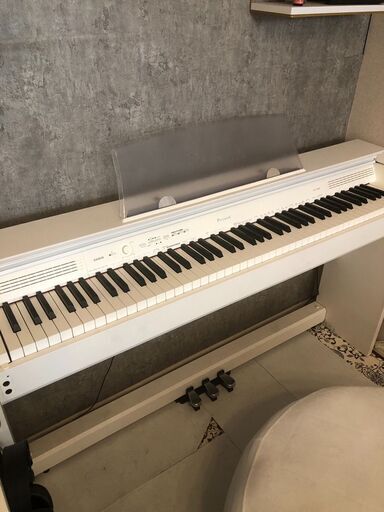 【価格下げました】電子ピアノ CASIO カシオ  PX-760WE 「Privia（プリヴィア）」 ホワイト 動作確認済み ヘッドフォン付