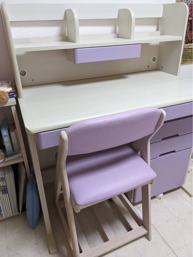 【美品】学習机、勉強机セット、幅約95cm