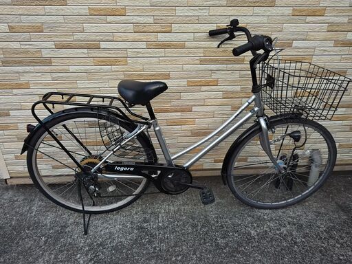 中古自転車 6段変速 26インチ LEDオートライト 軽整備済み 防犯登録対応 町田市 相模原市 MM438