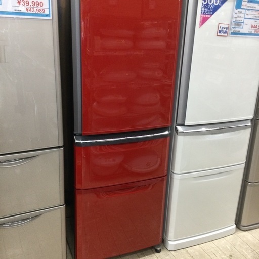 MITSUBISHI 335L冷蔵庫　2014年製　MR-C34EY-R  参考価格¥79,480円　スタイリッシュなカラー　自動製氷付き