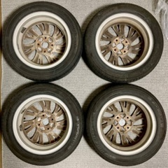 ワゴンRスティングレイ外し　タイヤ　純正ホイール4本　155/65/14