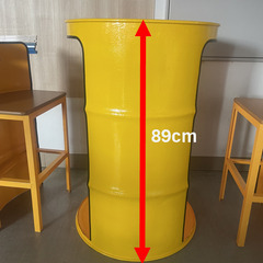 ドラム缶テーブル＆イス収納可能【受注生産】好きな色に出来ます！