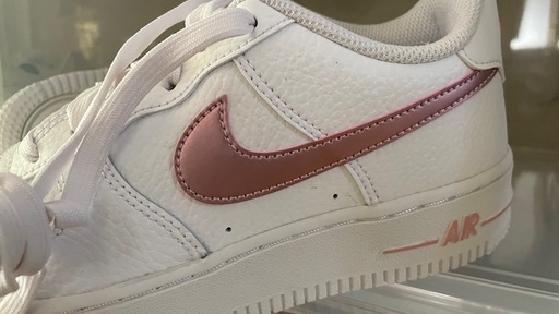 ナイキ NIKE 自色 ホワイト ピンク エアフォース ジュニア　キッズ( PINK 1 LOW WHITE  GLAZE GS)