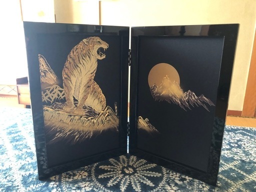 ○『西湖から陽色に染まる朝日の富士山』がんどうあつし油絵原画