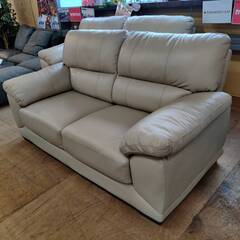 愛品倶楽部柏店】NITORI (ニトリ) 本革2人掛けソファ WALL2 ポケット