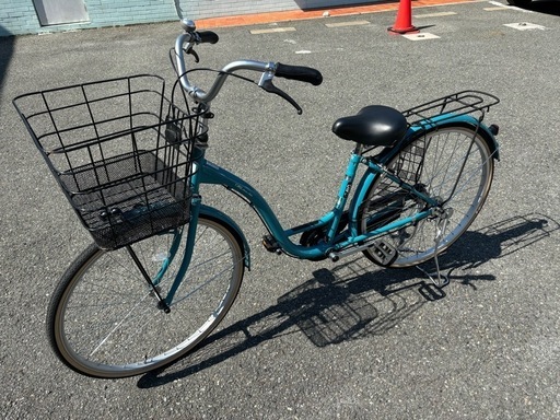 【早い者勝ち】購入1年未満　ママチャリ　自転車　青　26インチ
