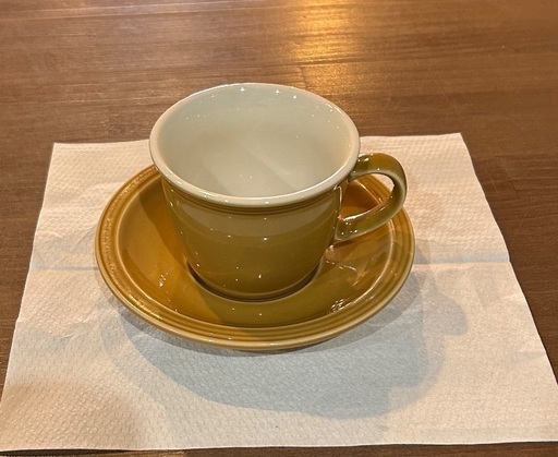 《12月3日以降のお渡し》中古コーヒーカップ　カップ　ソーサー　195cc 12個セット ハニーベージュ