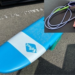 【美品】サーフィン　サーフボード　7.6ft 　初心者　スターター　セット　ソフトボード　ソフテック　　