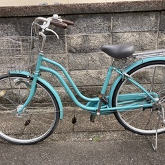 【26インチ自転車】美品❗️LEDオートライト付　変速なし　前後タイヤ、鍵新品❗️スペアキーあり　若林自転車　浜大津　SALE中❗️