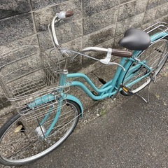 【26インチ自転車】美品❗️LEDオートライト付　変速なし　前後タイヤ、鍵新品❗️スペアキーあり　若林自転車　浜大津　SALE中❗️