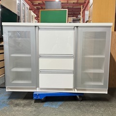 ?激安‼️ニトリホワイトキッチンカウンターキッチン収納?A0282