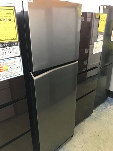 【FU1004】★パナソニック(Panasonic) 冷蔵庫 シンプル 2ドア 右開きタイプ 248L ダークグレー NR-B252T-H   簡易クリーニング済 堺市 深井 【ジャングルジャングル深井店】