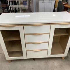 リサイクルショップどりーむ天保山店 No14181 食器棚 大型 白色