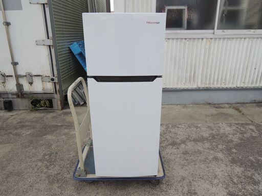 △Hisense ノンフロン冷凍冷蔵庫 HR-B12C 120L 動作品 ホワイト 2021年製/管理7570