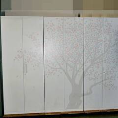 上下書庫セット 鍵あり 両開き/3段ラテラル コクヨ製ニューグレー