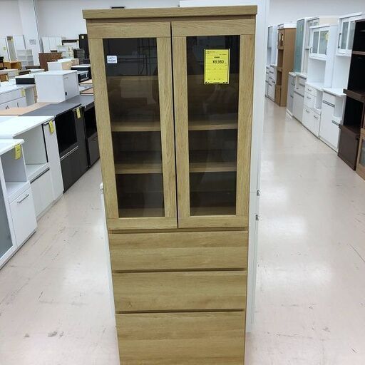 Wa970  食器棚 ナチュラル