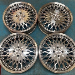 フレーダーマウス クエルボ40 17インチ 5.5j +45 PCD100 シルバーポリッシュ 軽自動車